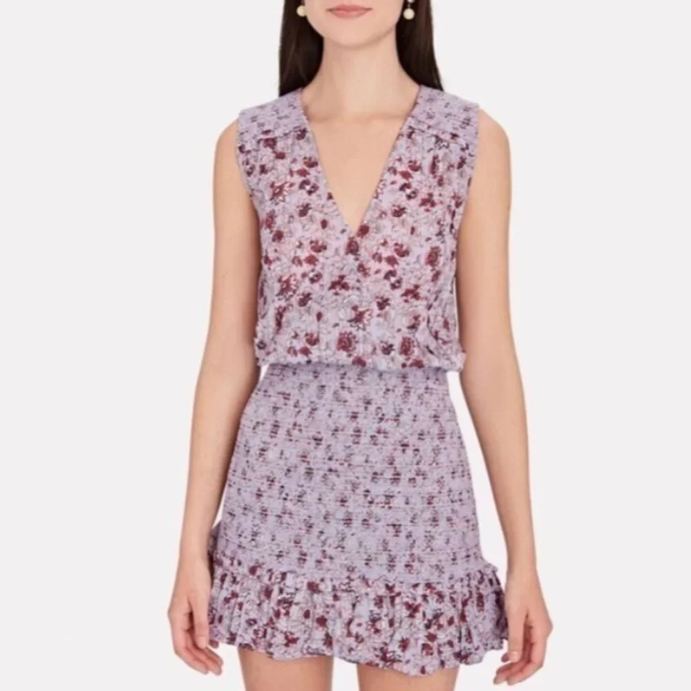 Veronica Beard Cox Dress Lavender Floral – Like New - Picture 11 of 12